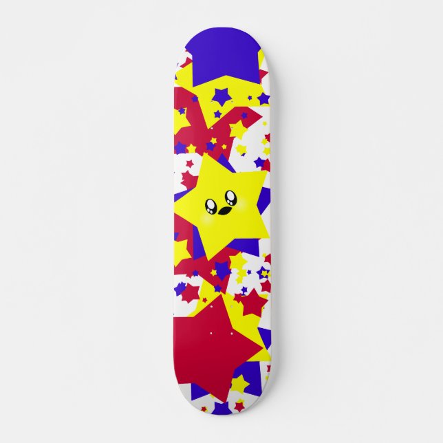 KAWAII STARS COSMIC BURST MINI SKATEBOARD BRÄDA 18,7 CM (Framsida)