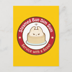 Kawaii Steamed Bun Dim Sum Vykort