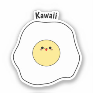 Kawaii stekt ägg vinyl dekal