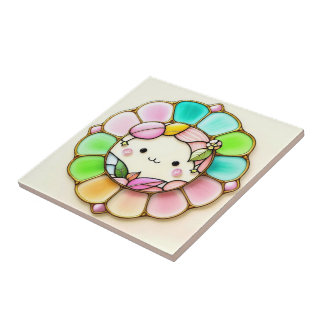 Kawaii stil mönster kakelplatta