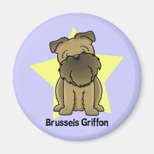 Kawaii stjärna Bryssel Griffon Magnet