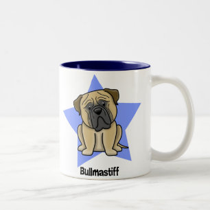 Kawaii stjärna Bullmastiff Två-Tonad Mugg