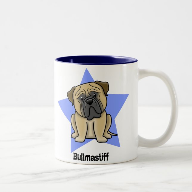 Kawaii stjärna Bullmastiff Två-Tonad Mugg (Höger)
