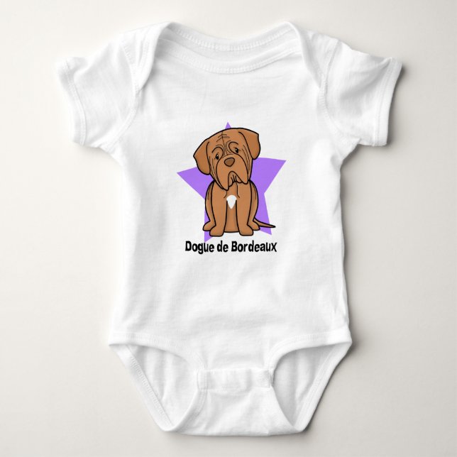 Kawaii Stjärna Dogue de Bordeaux Behandla som ett T-shirt (Framsida)