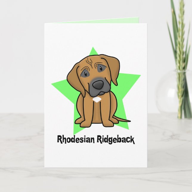 Kawaii stjärna Rhodesian Ridgeback Kort (Framsida)