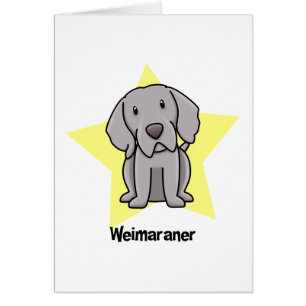 Kawaii stjärna Weimaraner Hälsningskort
