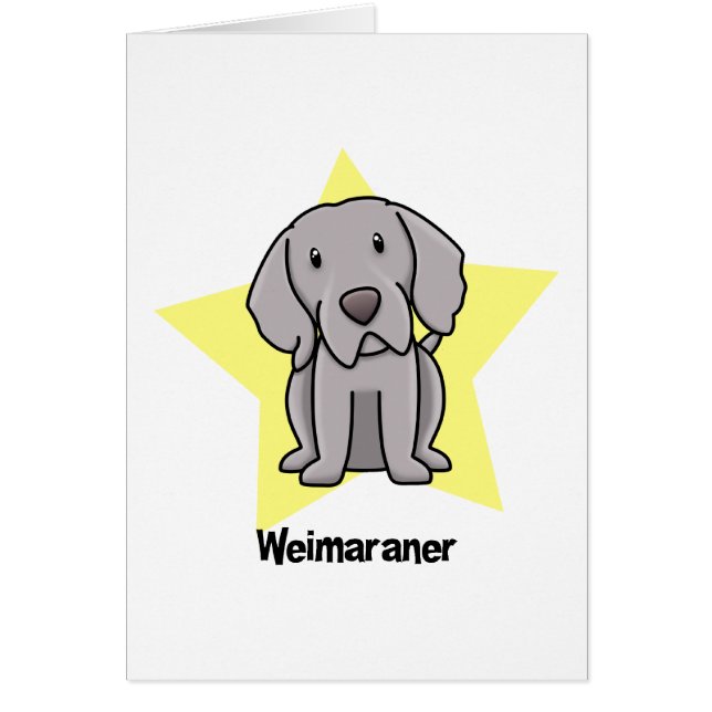 Kawaii stjärna Weimaraner Hälsningskort (Framsidan)