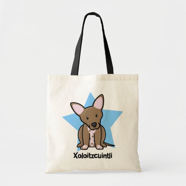 Kawaii stjärna Xoloitzcuintli Tygkasse (Framsidan)