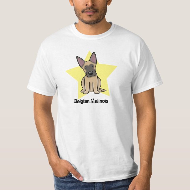 Kawaii stjärnabelgare Malinois Tee Shirt (Framsida)