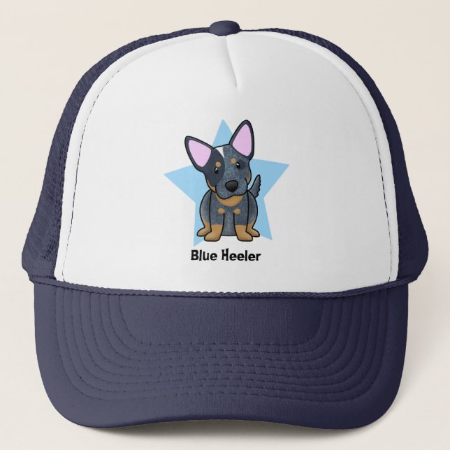 Kawaii stjärnablått Heeler Keps (Framsida)