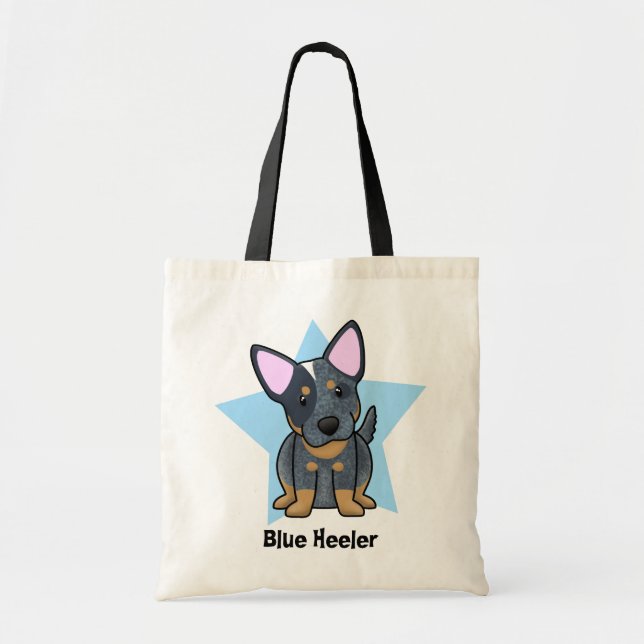Kawaii stjärnablått Heeler Tygkasse (Framsidan)