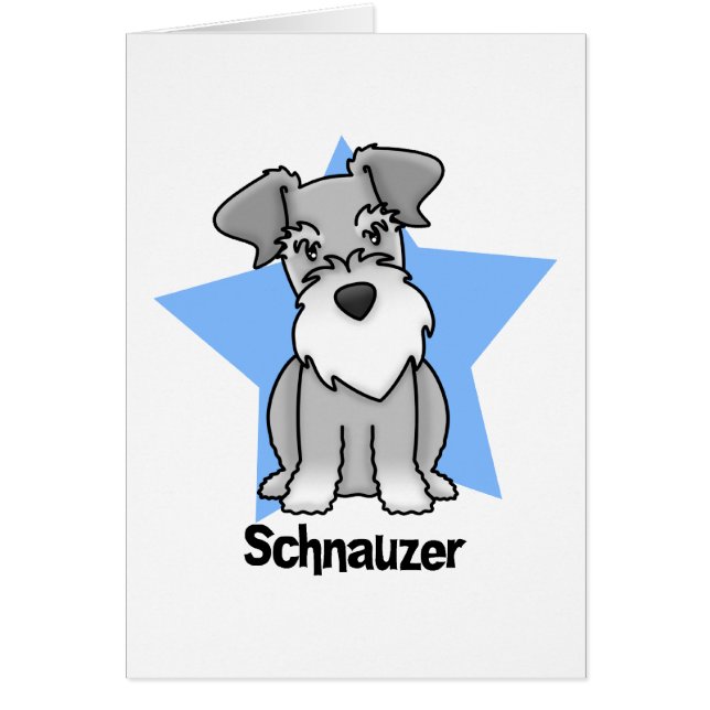 Kawaii stjärnaSchnauzer Hälsningskort (Framsidan)