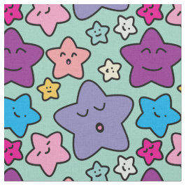 Kawaii-stjärnor - söt mönster-stam tyg