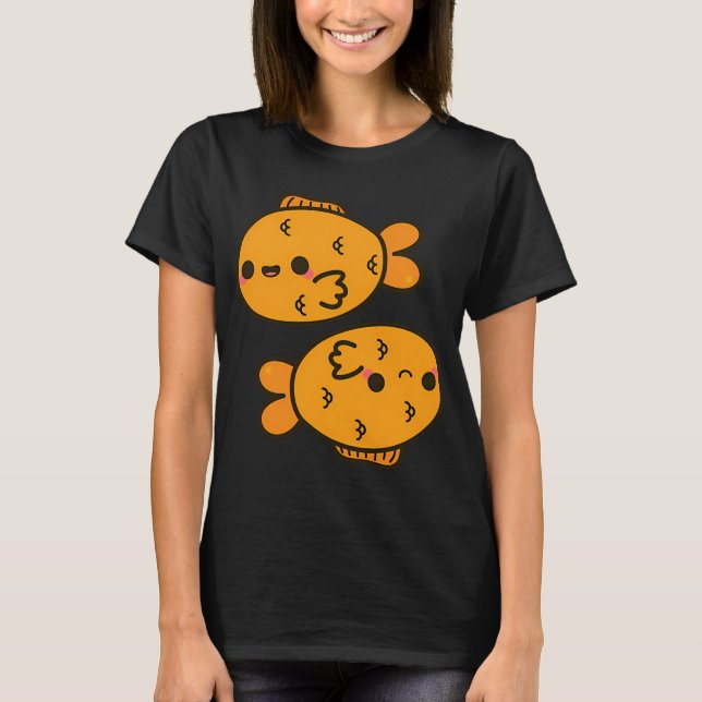 Kawaii stjärntecken-Fiskarna T Shirt (Framsida)