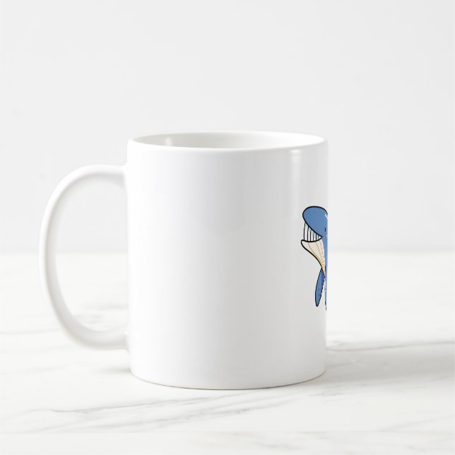 Kawaii Stor Blåval Kaffemugg (Vänster)