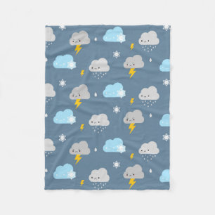 Kawaii stormigt väder fleecefilt
