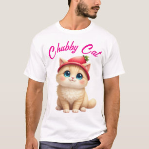 Kawaii Strawberry Cat Charm T Shirt