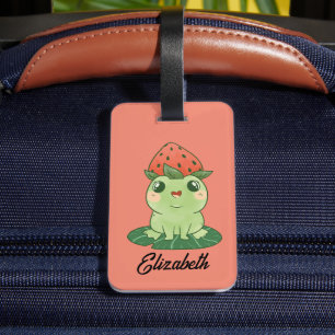 Kawaii Strawberry Frog Home Bagagebricka