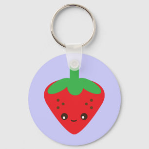Kawaii Strawberry Nyckelring