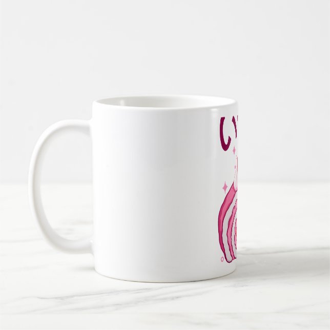 Kawaii Strawberry Roll Cake Kaffemugg (Vänster)