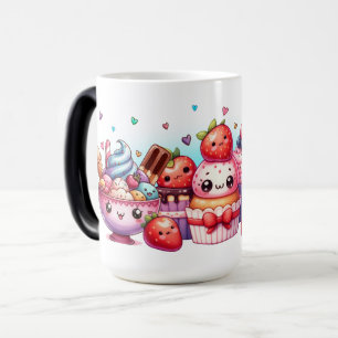 Kawaii Strawberry Sweets and Ice Cream Friends Magisk Mugg