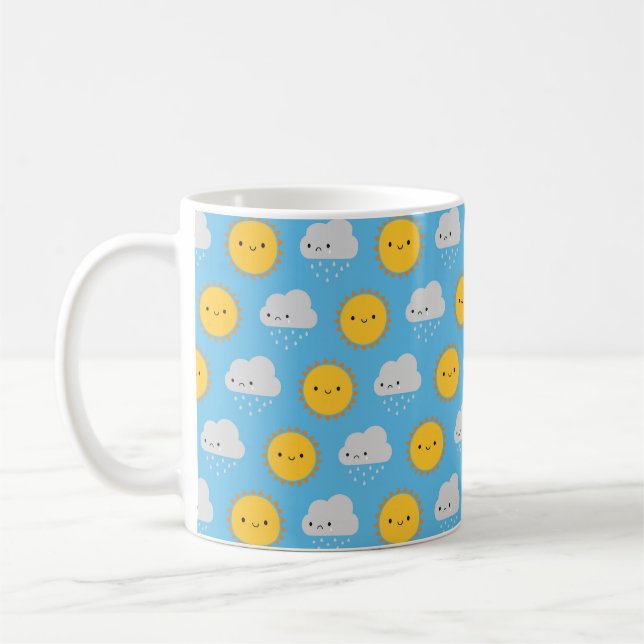 Kawaii Sun & Rain Kaffemugg (Vänster)