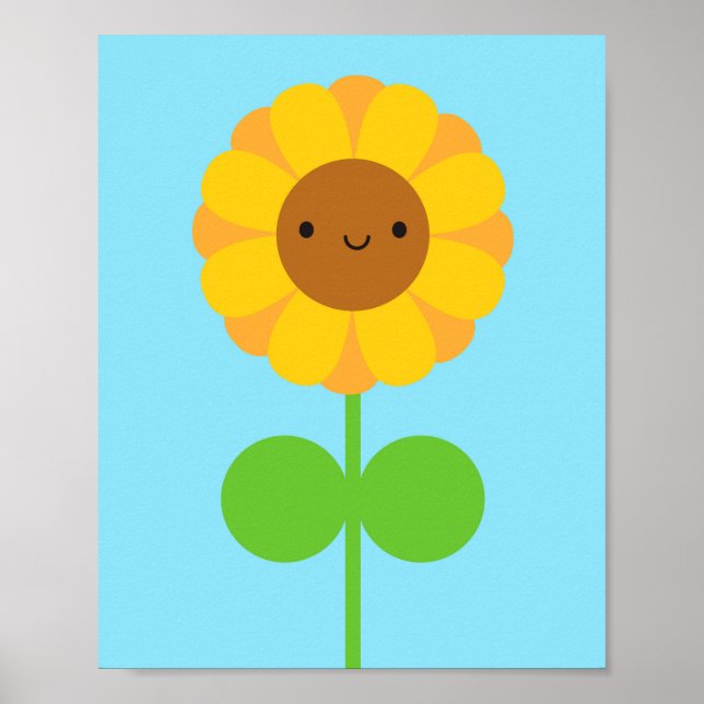 Kawaii Sunblomma Poster (Framsidan)