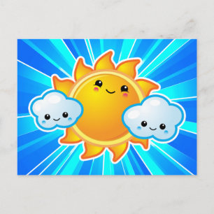 Kawaii Sunny Day Vykort