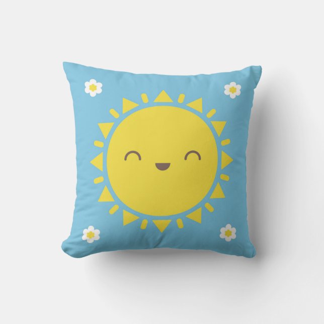 Kawaii Sunny Days Reversible Kudde (Framsida)