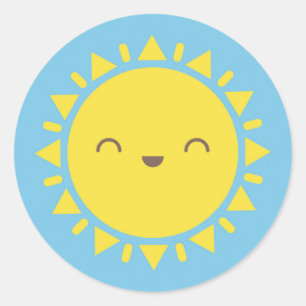 Kawaii Sunny Days Runt Klistermärke