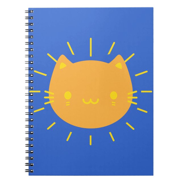 Kawaii Sunshine Cat Anteckningsbok (Framsidan)
