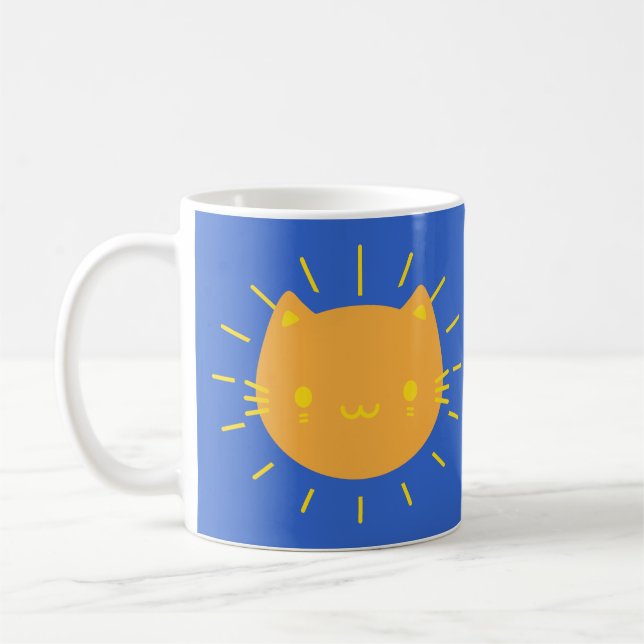 Kawaii Sunshine Cats Kaffemugg (Vänster)