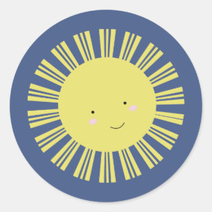 Kawaii Sunshine Sweet Anpassningsbar Stickers Runt Klistermärke