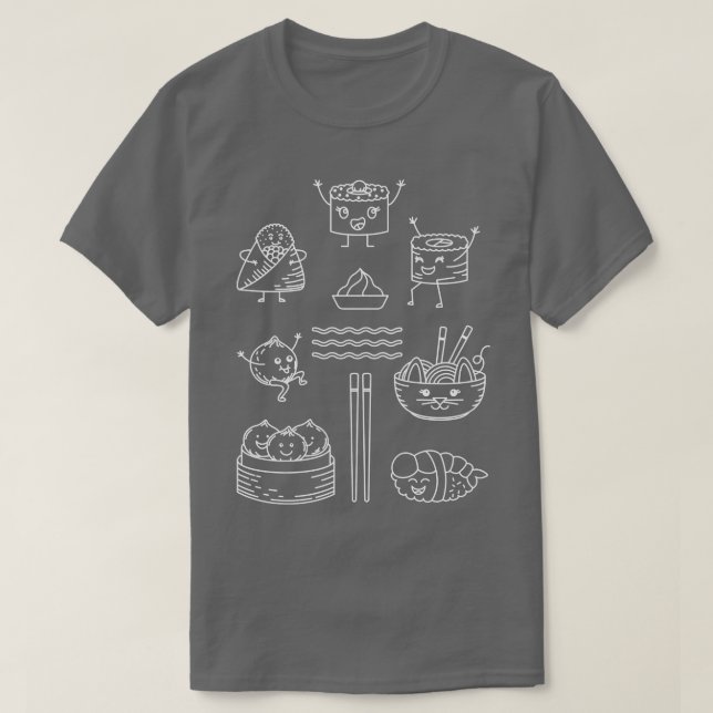 Kawaii Sushi 1 T Shirt (Design framsida)