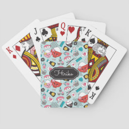 Kawaii Sushi Blue Personlig Casinokort