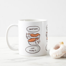 Kawaii sushi cat humor kaffemugg