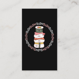Kawaii Sushi Funny Anime Japansk mat Visitkort
