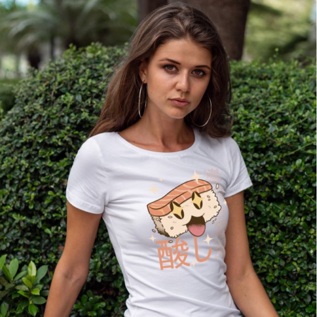 Kawaii Sushi Japansk Food T Shirt (Skapare uppladdad)
