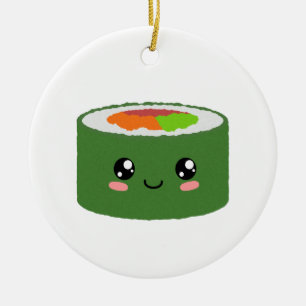 Kawaii Sushi Julgransprydnad Keramik
