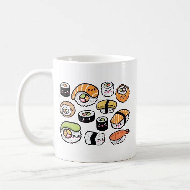 Kawaii sushi  kaffemugg (Vänster)