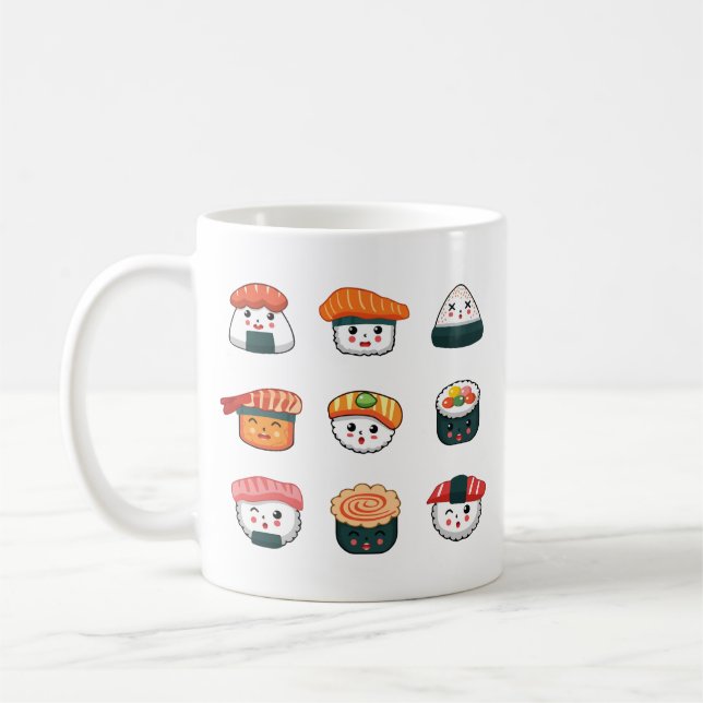 Kawaii sushi  kaffemugg (Vänster)
