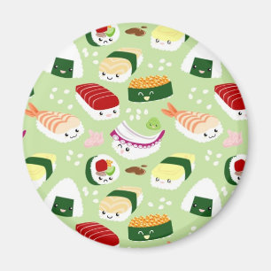 Kawaii Sushi med ansikten Magnet