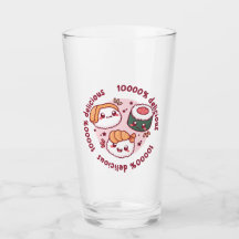 kawaii sushi med roliga citat för svarta älskare