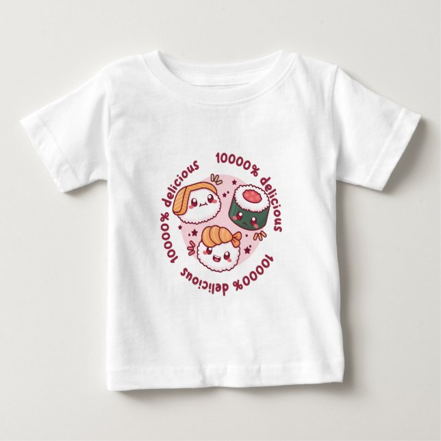 kawaii sushi med roliga citat för svarta älskare t shirt (Framsida)