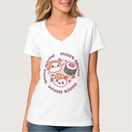 kawaii sushi med roliga citat för svarta älskare t shirt