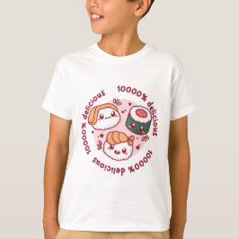 kawaii sushi med roliga citat för svarta älskare t shirt