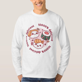 kawaii sushi med roliga citat för svarta älskare t shirt