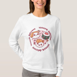 kawaii sushi med roliga citat för svarta älskare t shirt