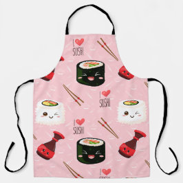 Kawaii Sushi Mönster Ljus rosa