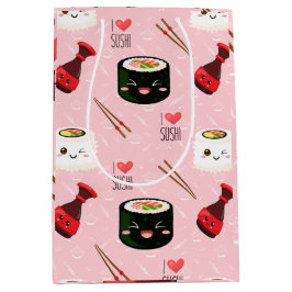 Kawaii Sushi Mönster Ljus rosa